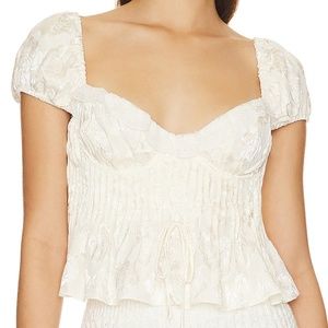 For Love And Lemons - Opal Short Sleeve Corset Top (NWT)